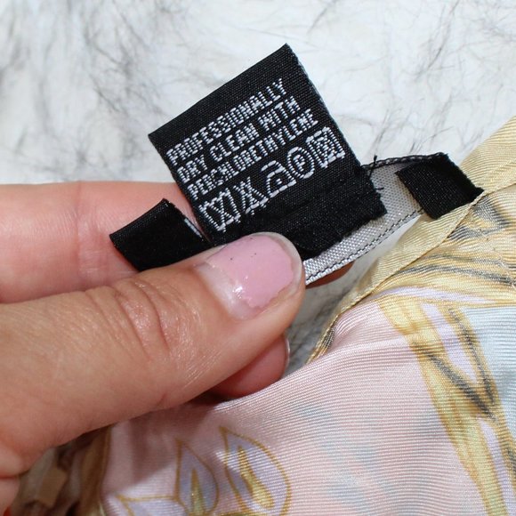 Etcetera 100% Silk Floral Skirt Asymmetrical Hem - Picture 9 of 12